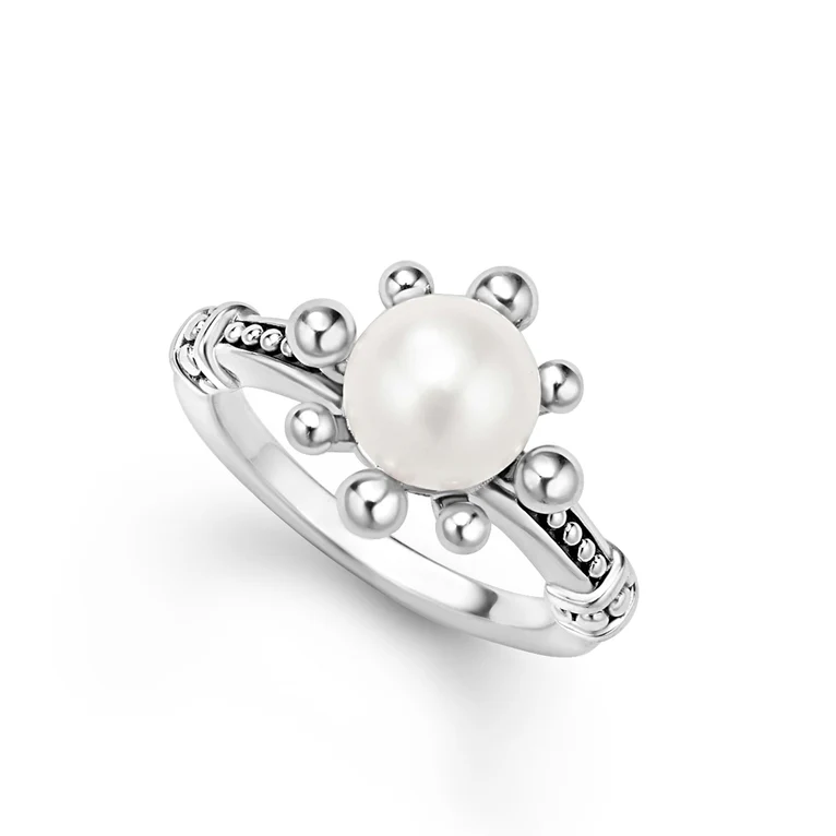 LAGOS Sterling Silver Luna Pearl Ring