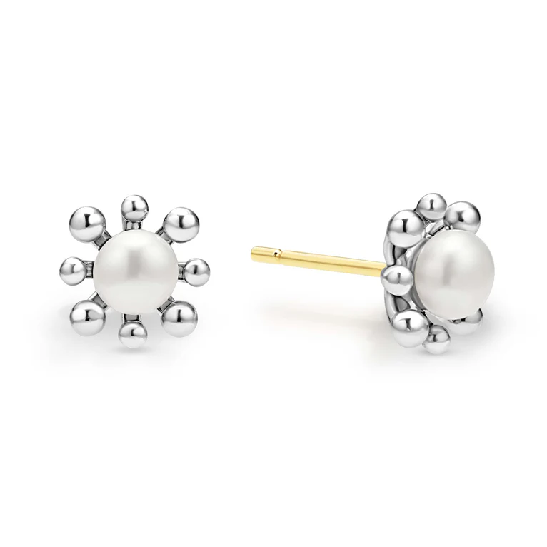 LAGOS Sterling Silver Luna Pearl Earrings