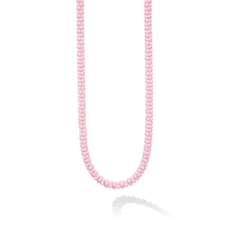 LAGOS Sterling Silver Pink Caviar Ceramic Necklace