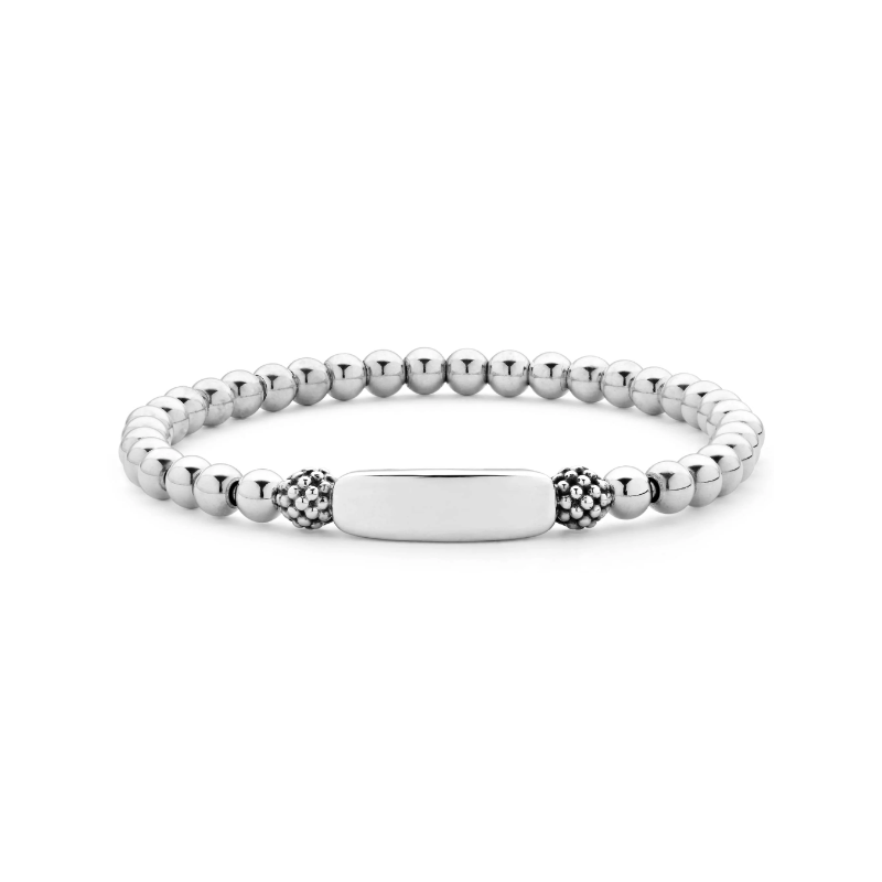 LAGOS Sterling Silver Signature Caviar Stretch Bead Bracelet