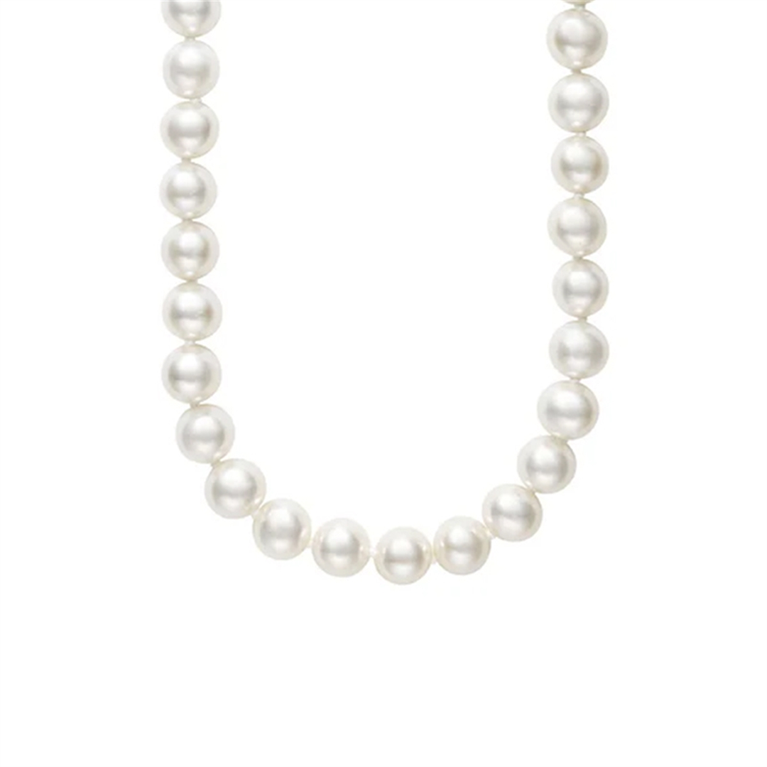 18K White Gold Japanese Cultured Pearl Strand Necklace