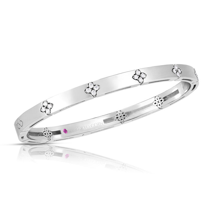 Roberto Coin 18K White Gold Verona Diamond Bangle Bracelet