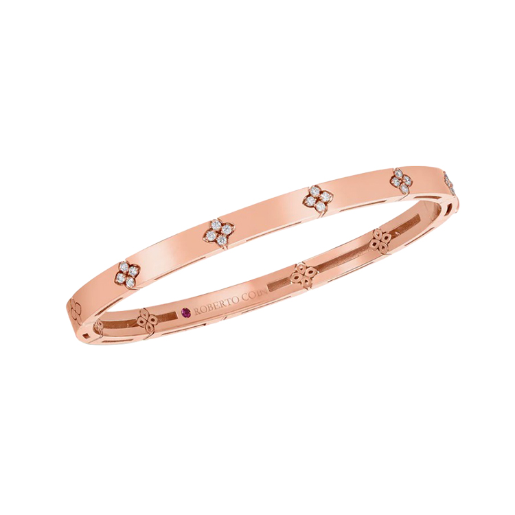 Roberto Coin 18K Rose Gold Diamond Bangle Bracelet