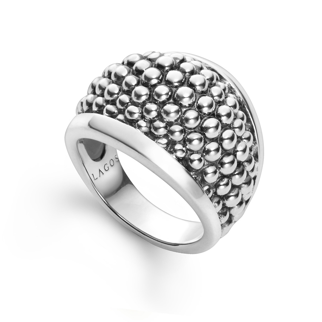 LAGOS Sterling Silver Signature Caviar Ring