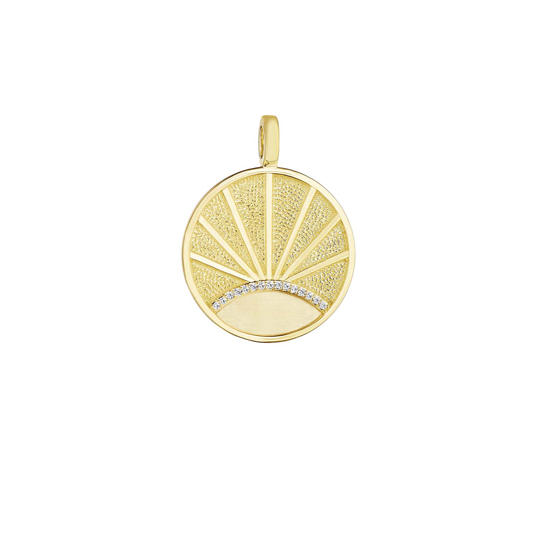 Penny Preville 18K Yellow Gold Diamond Medallion