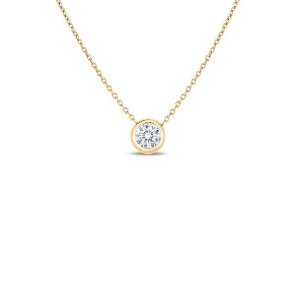 Roberto Coin 18K Yellow Gold Diamonds by the Inch Solitaire Necklace - 410