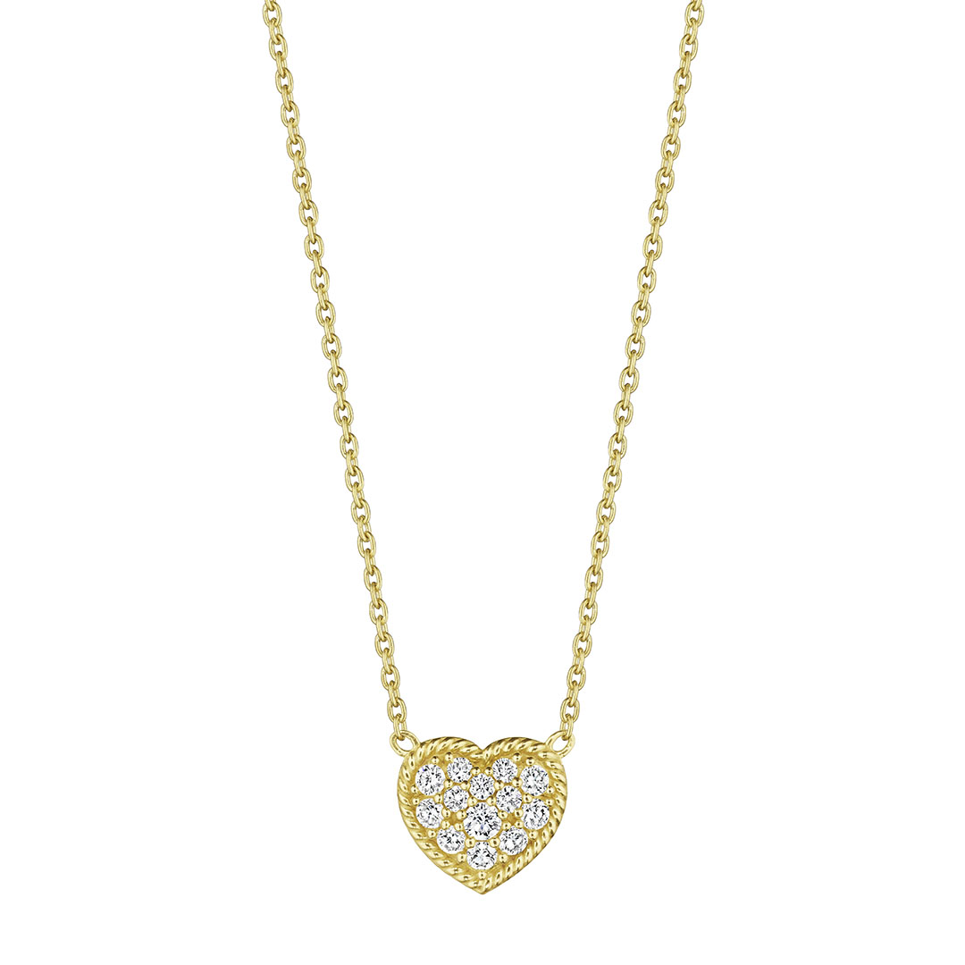 Penny Preville 18K Yellow Gold Diamond Heart Necklace