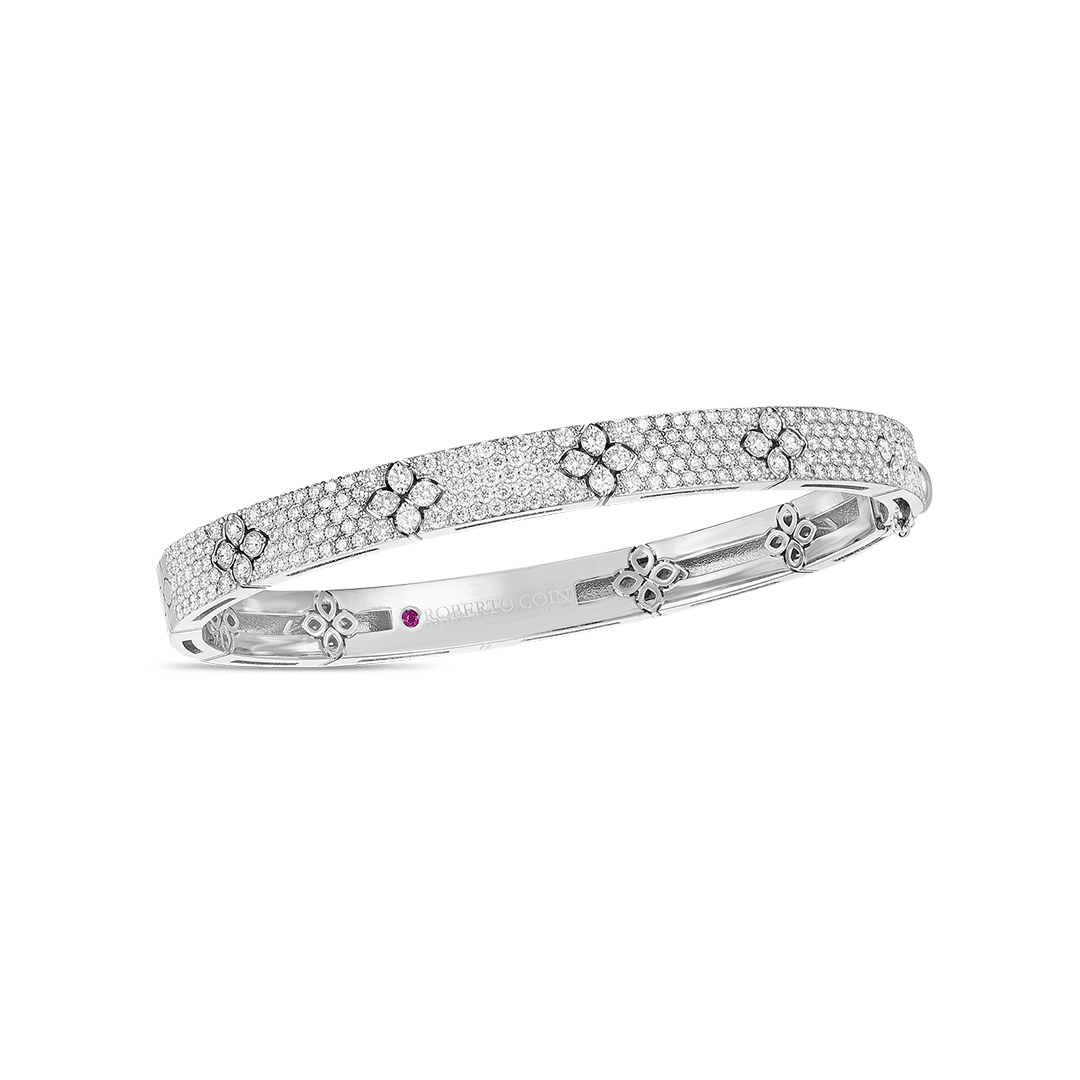 Roberto Coin 18K White Gold Love in Verona Diamond Bangle Bracelet - 8883010AWBAX