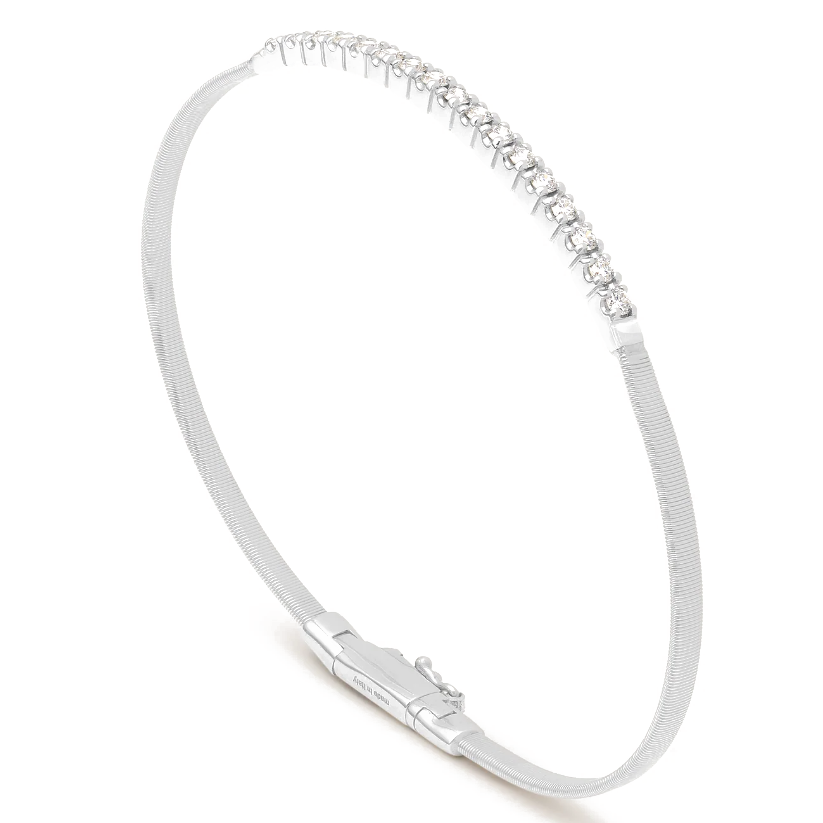 Marco Bicego 18K White Gold Masai Diamond Stackable Bracelet