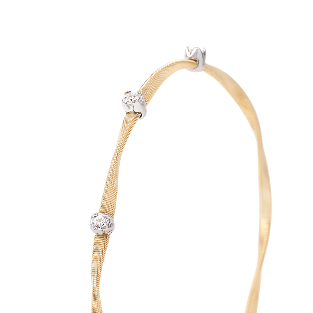 Marco Bicego 18K Yellow and White Gold Marrakech Diamond Bracelet