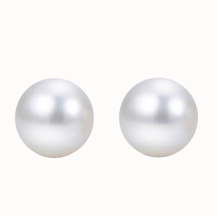 14K Yellow Gold Cultured South Sea Pearl Earrings