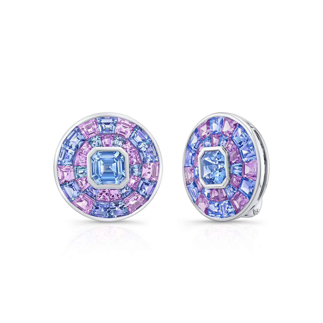 Robert Procop Platinum Masterpiece Sapphire Stud Earrings - 55374