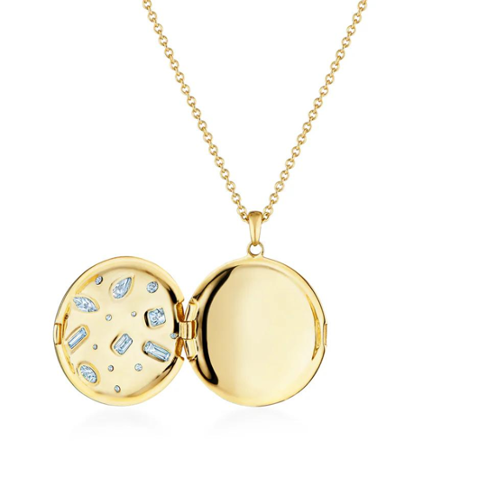Kwiat 18K Yellow Gold Cobblestone Diamond Locket Pendant Necklace