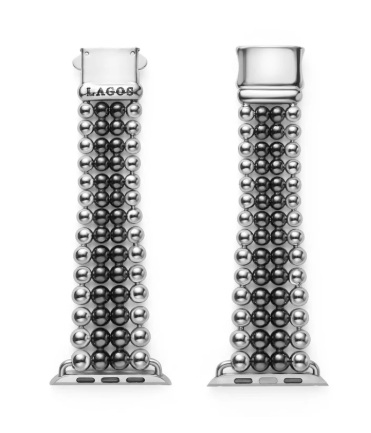 LAGOS Black Ceramic and Stainless Steel Smart Caviar Watch Bracelet