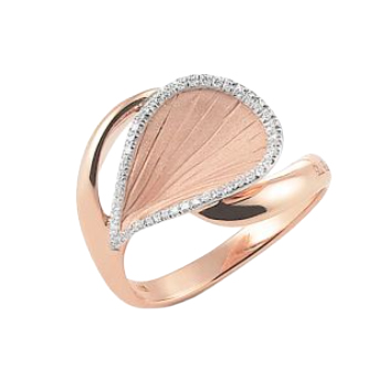 18K Rose Gold Diamond AnnaMaria Cammilli Goccia Ring