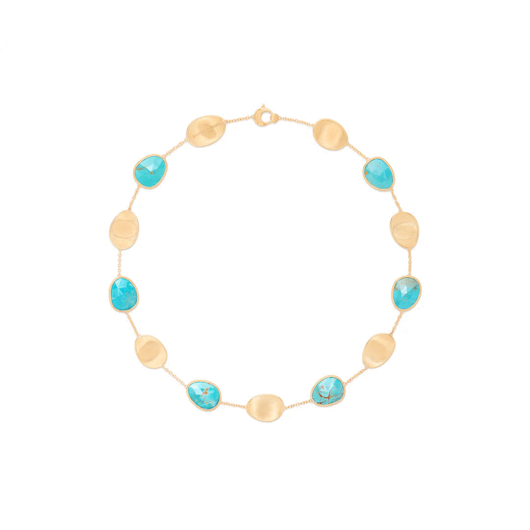 Marco Bicego 18K Yellow Gold Lunaria Turquoise Necklace