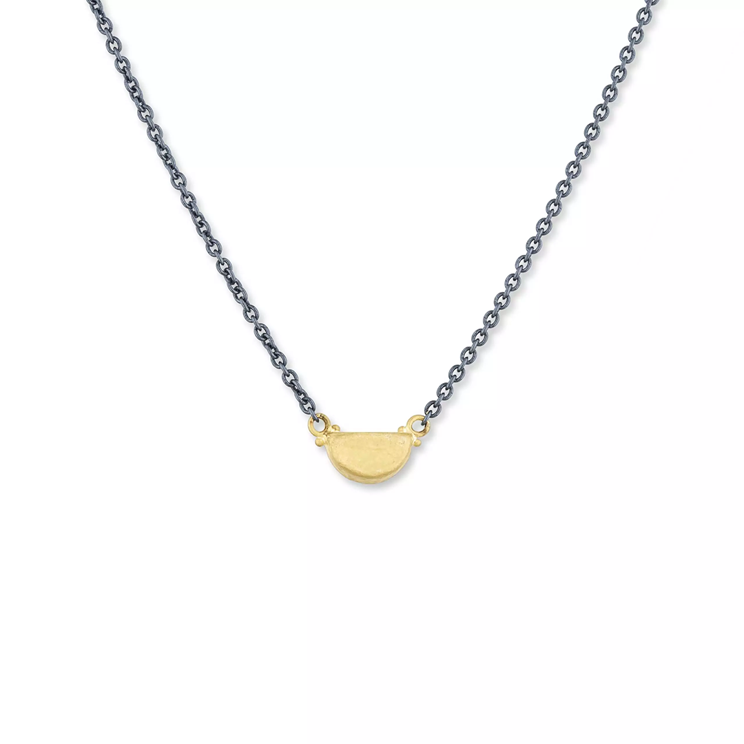 Lika Behar Oxidized Sterling Silver and 24K Yellow Gold Yin and Yang 