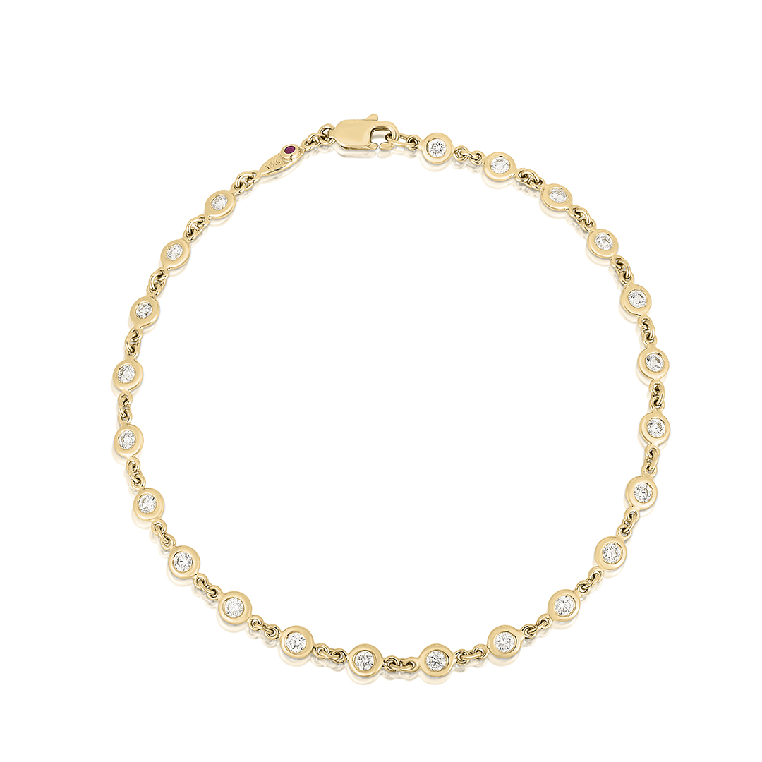 Roberto Coin 18K Yellow Gold Diamond Station Bracelet