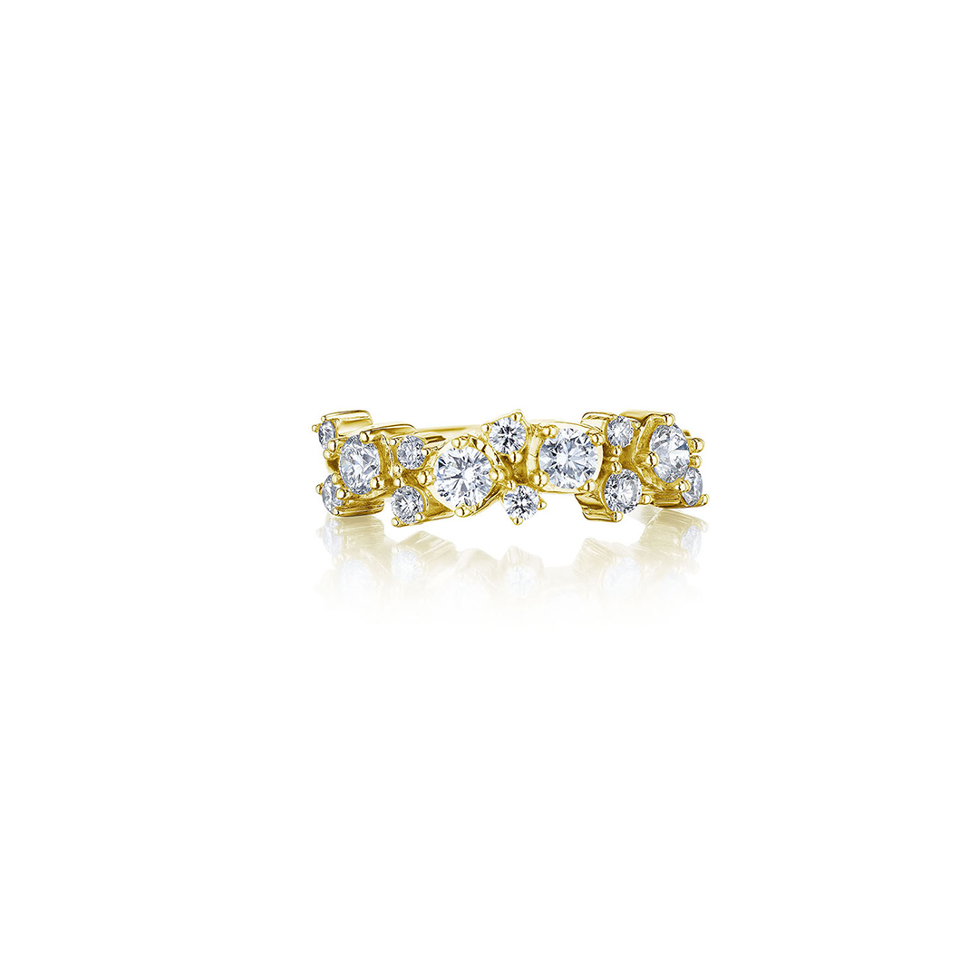 Penny Preville 18K Yellow Gold Confetti Diamond Ring