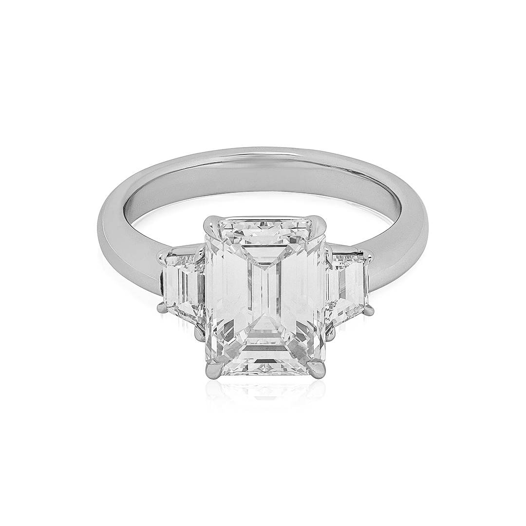 Rahaminov Platinum Three Stone Diamond Ring - FL-4213