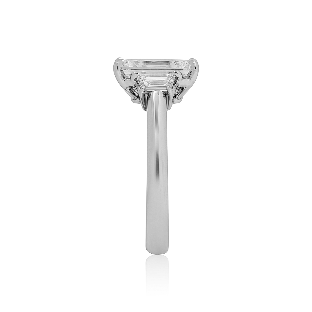 Rahaminov Platinum Three Stone Diamond Ring