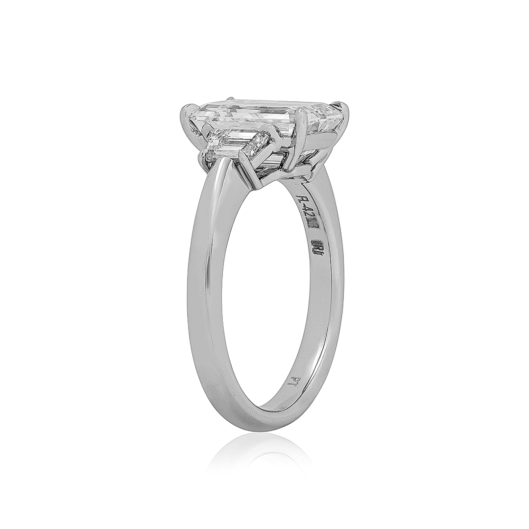 Rahaminov Platinum Three Stone Diamond Ring