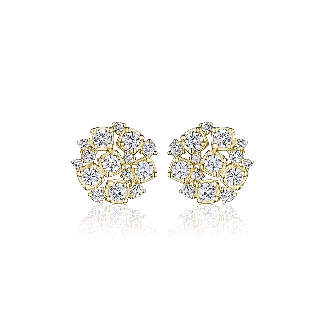 Penny Preville 18K Yellow Gold Diamond Cluster Earrings