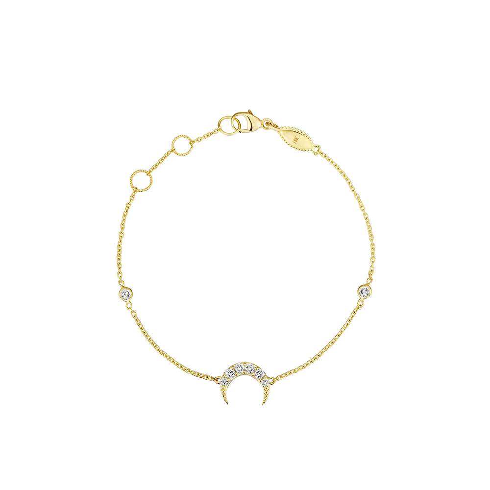 Penny Preville 18K Yellow Gold Petite Penny Diamond Chain Bracelet