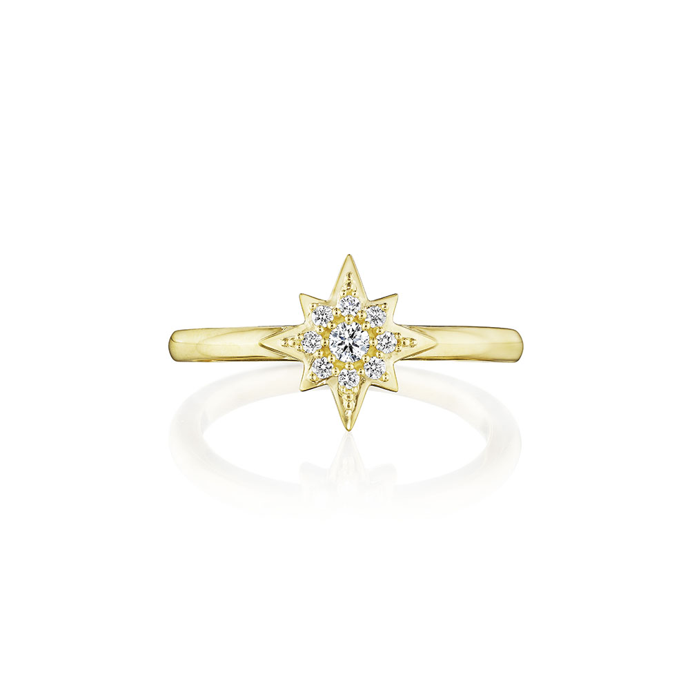 Penny Preville 18K Yellow Gold Diamond Star Ring