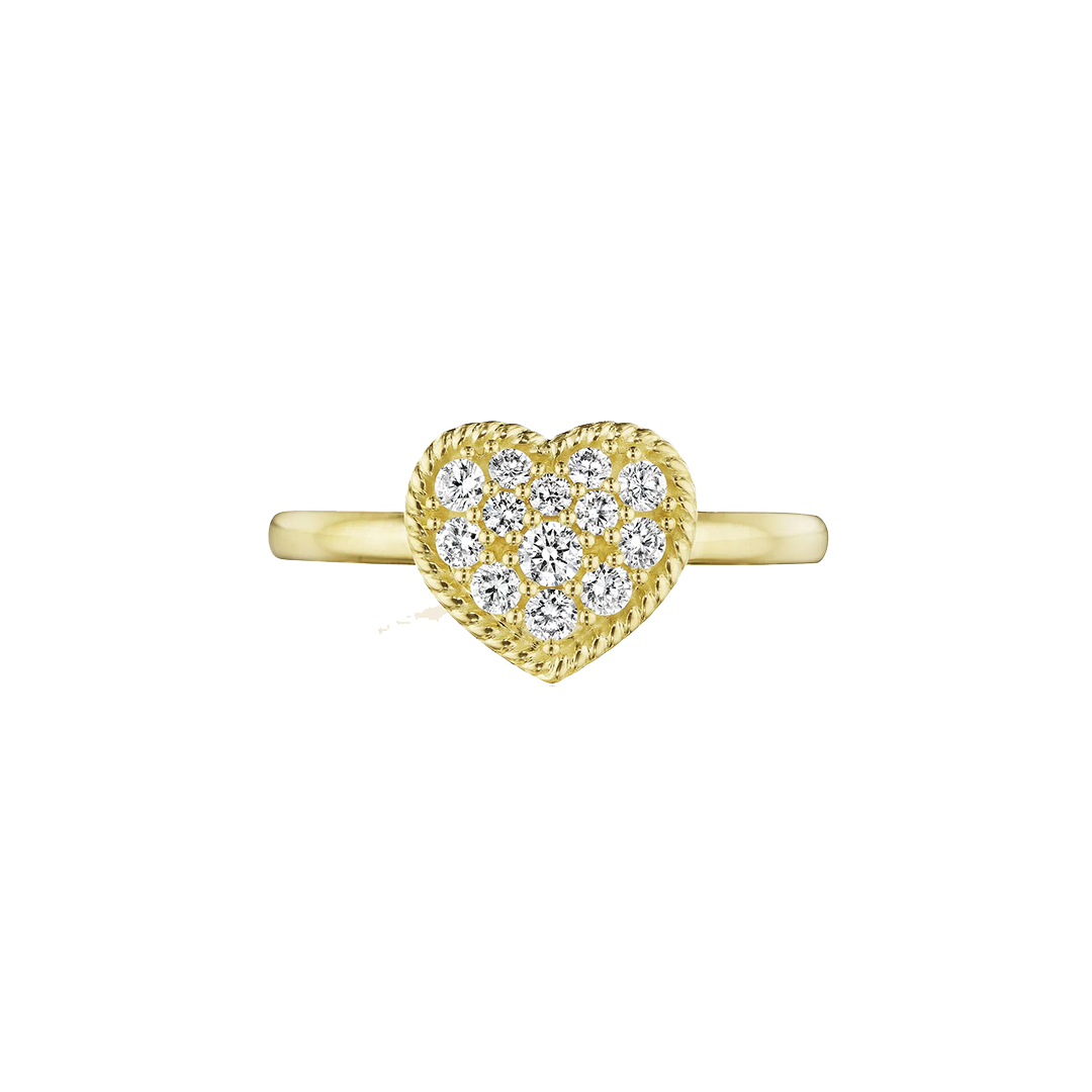 Penny Preville 18K Yellow Gold Diamond Heart Ring