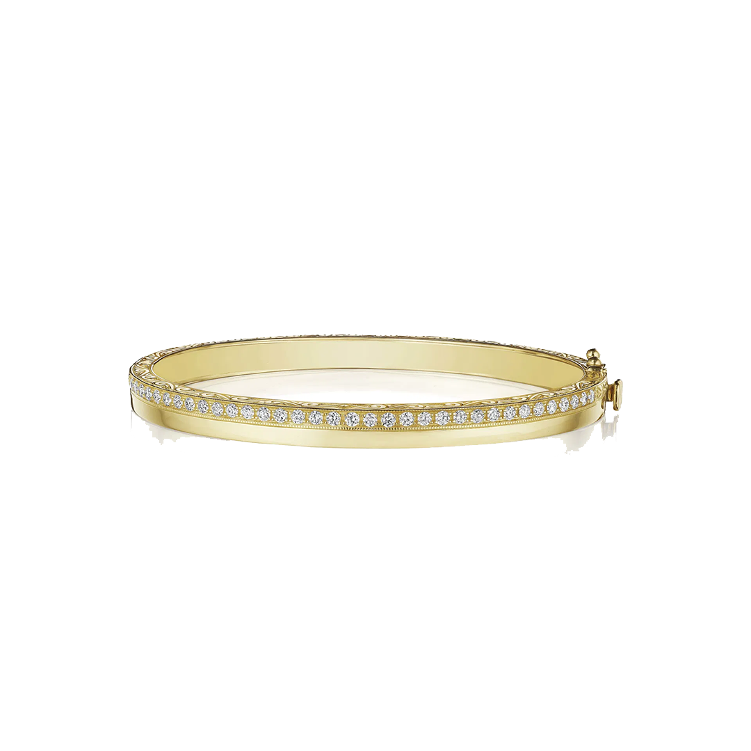 Penny Preville 18K Yellow Gold Diamond Bangle Bracelet
