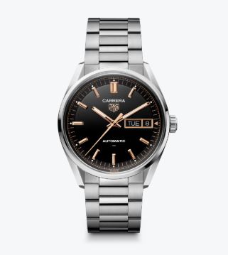 TAG HEUER CARRERA 41MM BLACK DIAL WATCH