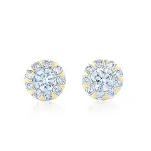 Kwiat 18K Yellow Gold Sunburst Diamond Stud Earrings