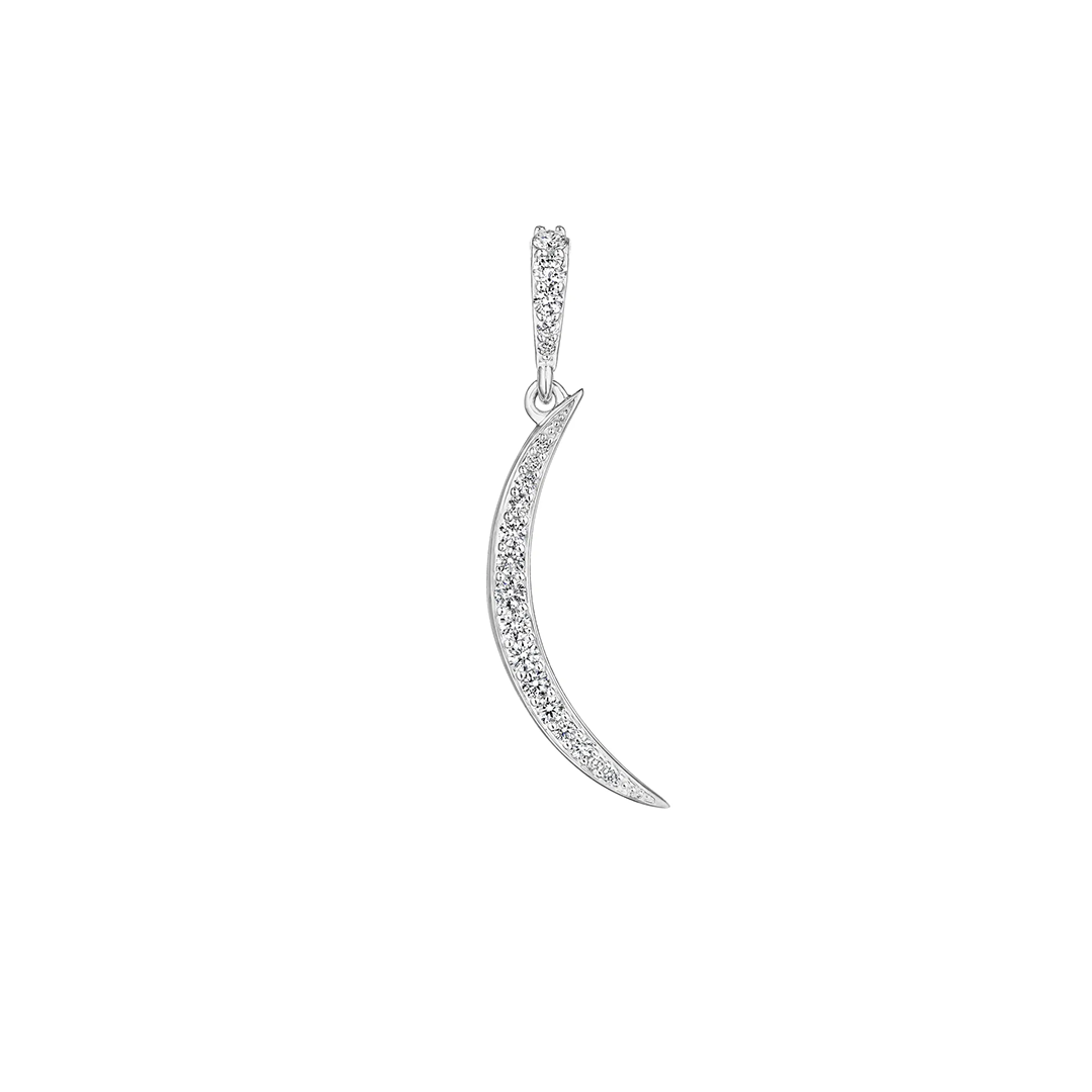 Penny Preville 18K White Gold Diamond Galaxy Crescent Moon Enhancer