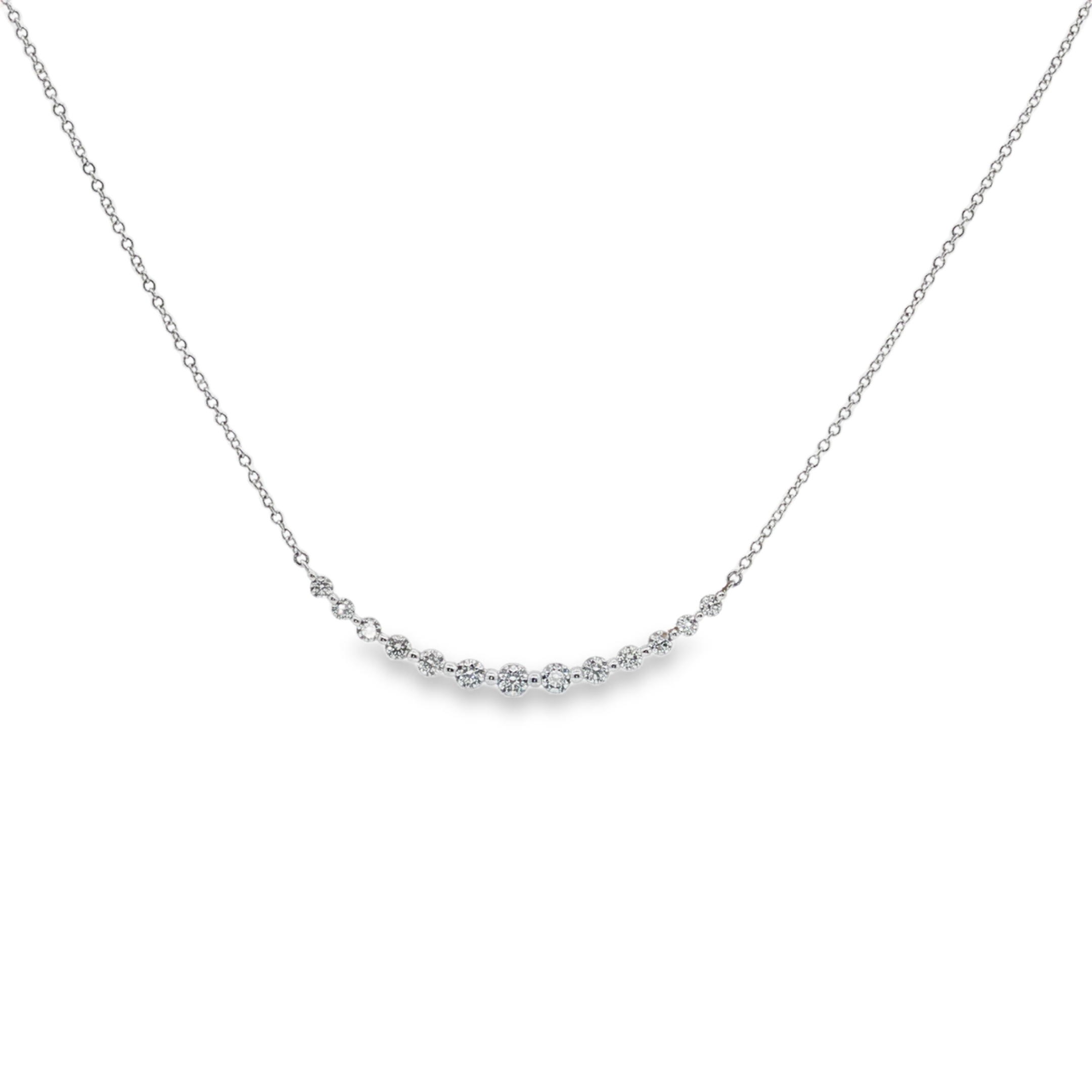 18K White Gold Diamond Necklace