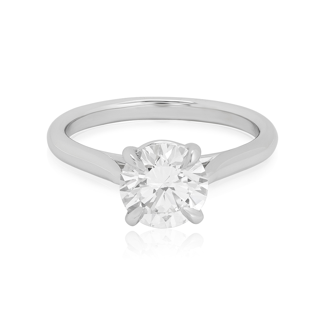 Platinum Solitaire Diamond Ring - 4002161/123023543/123026085