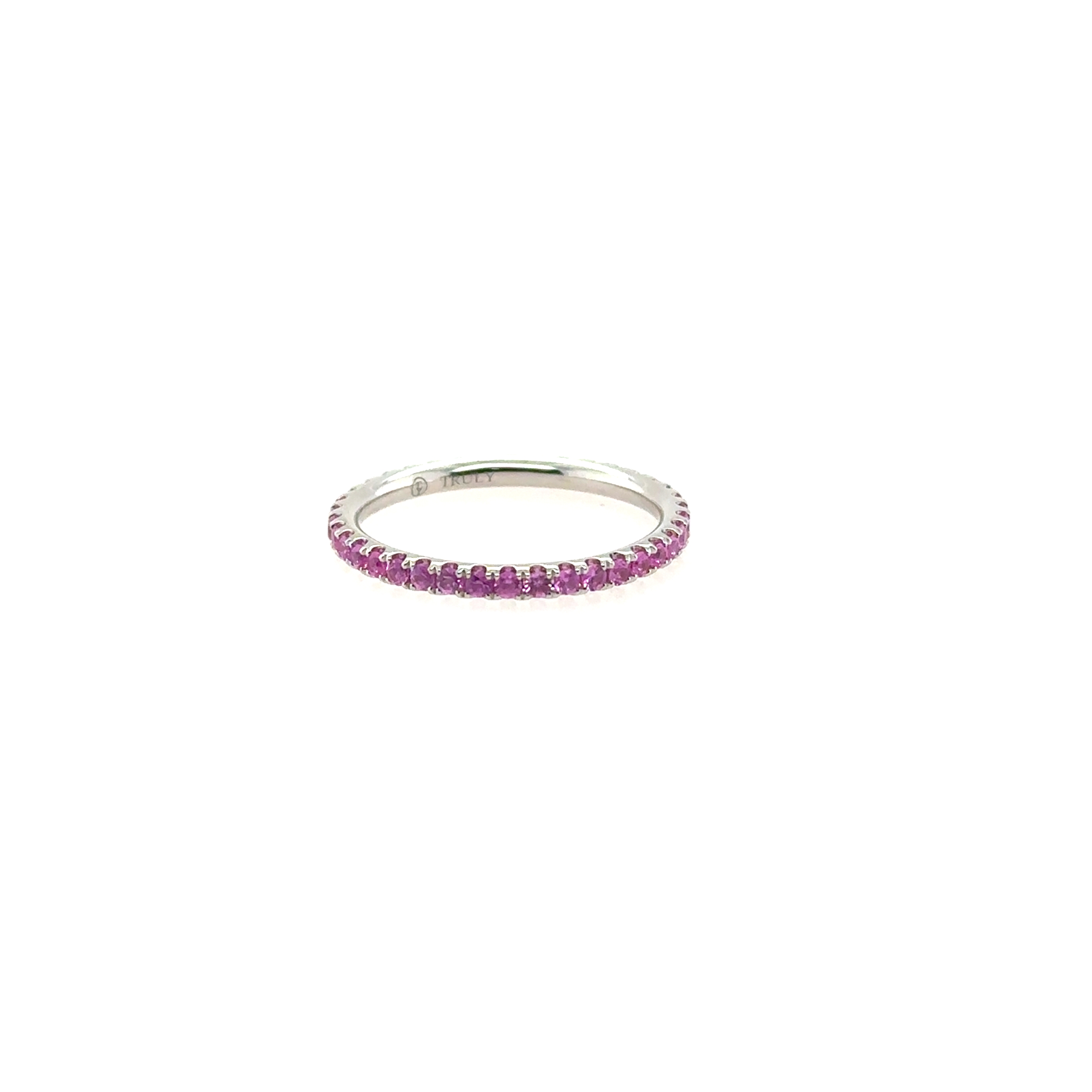 18K White Gold Pink Sapphire Eternity Band