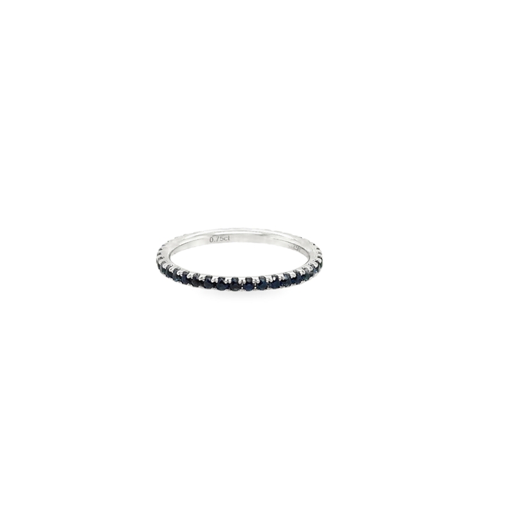 18K White Gold Blue Sapphire Eternity Band