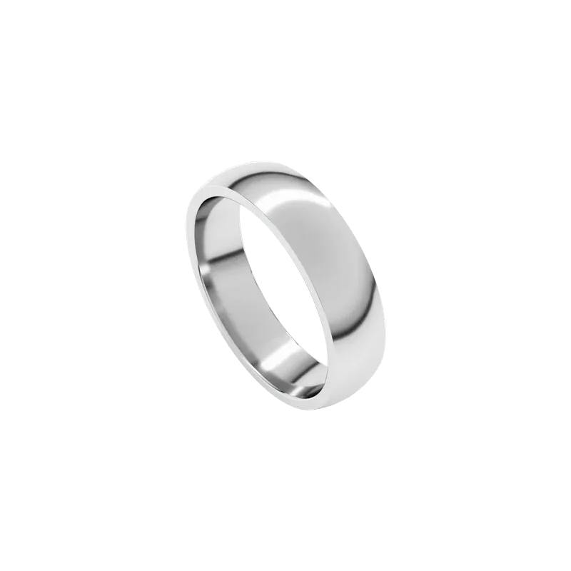14K White Gold Lightweight Ring