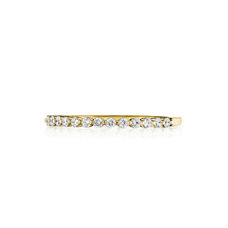 Henri Daussi 18K Yellow Gold Diamond Band