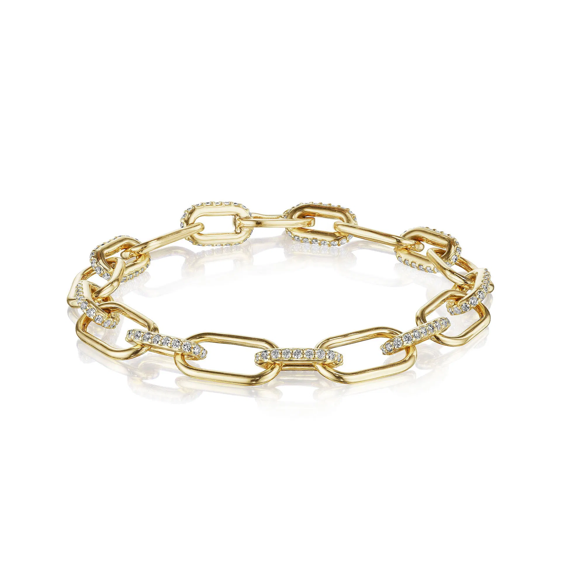 Penny Preville 18K Yellow Gold Diamond Link Bracelet