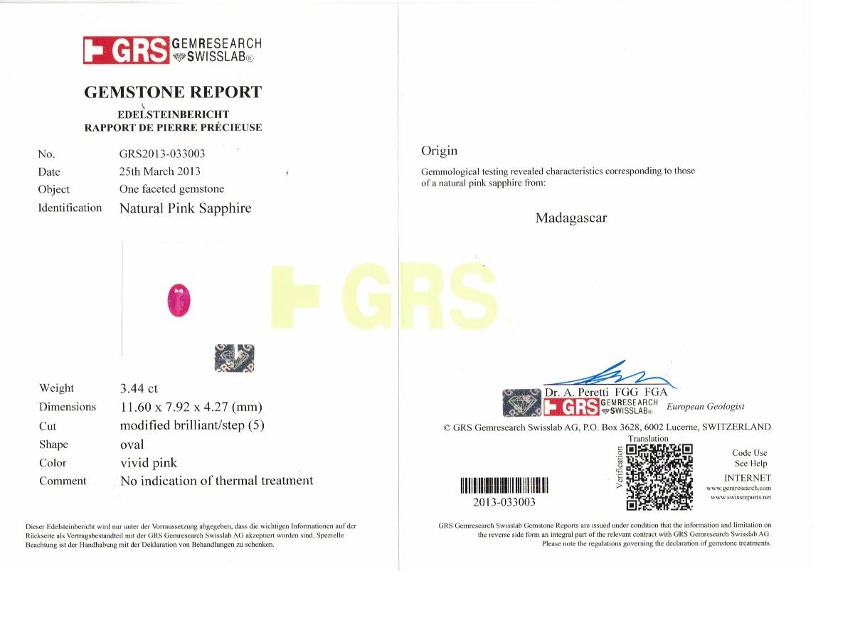 18K White Gold Sapphire and Diamond Three Stone Ring