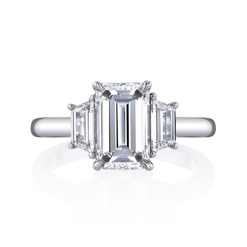 Platinum Three Stone Diamond Ring - JSM123/170889