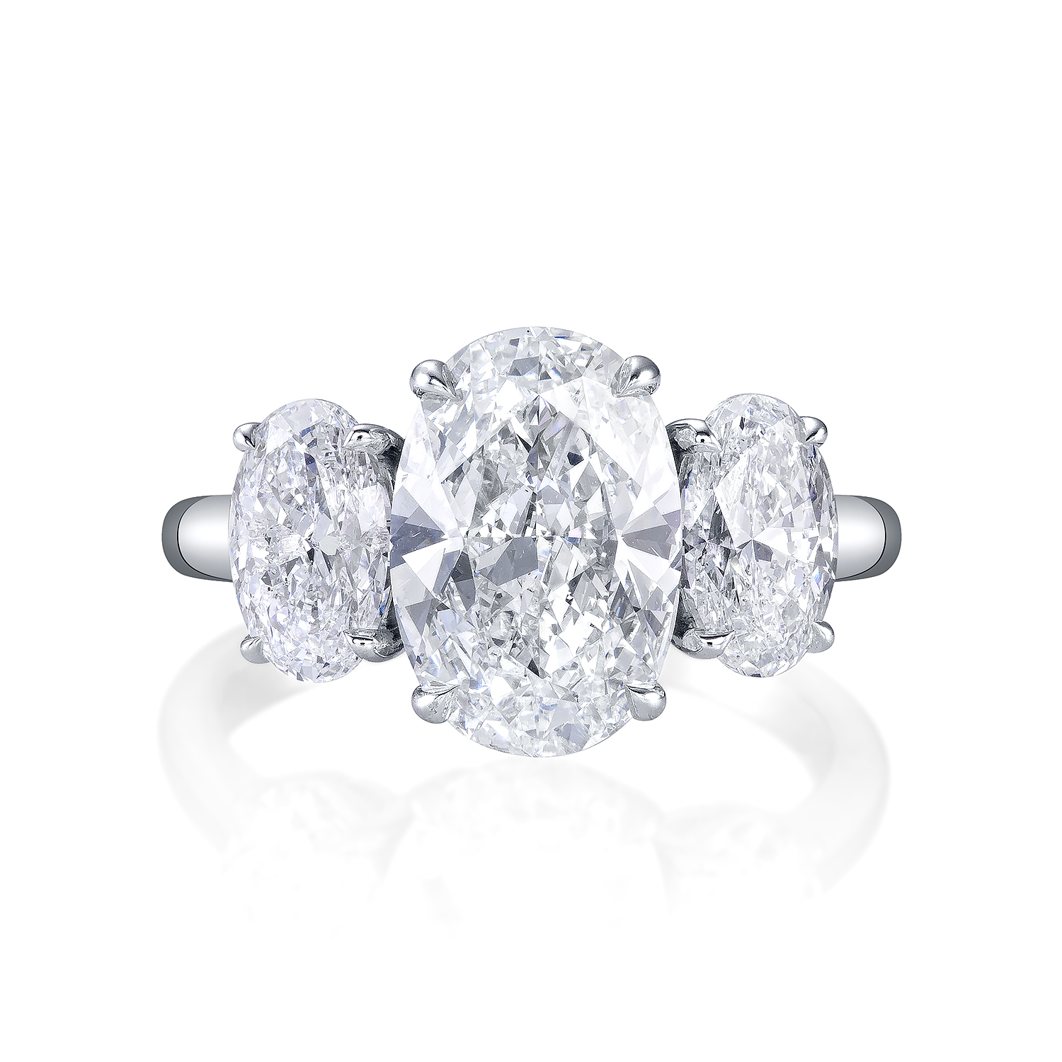 Platinum Three Stone Diamond Ring - JSM354/158063