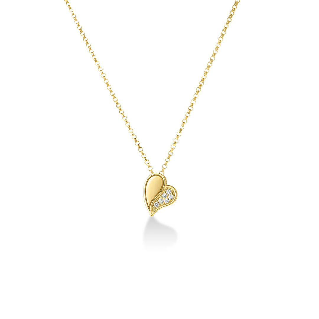 Roberto Coin 18K Yellow Gold Amorino Diamond Necklace