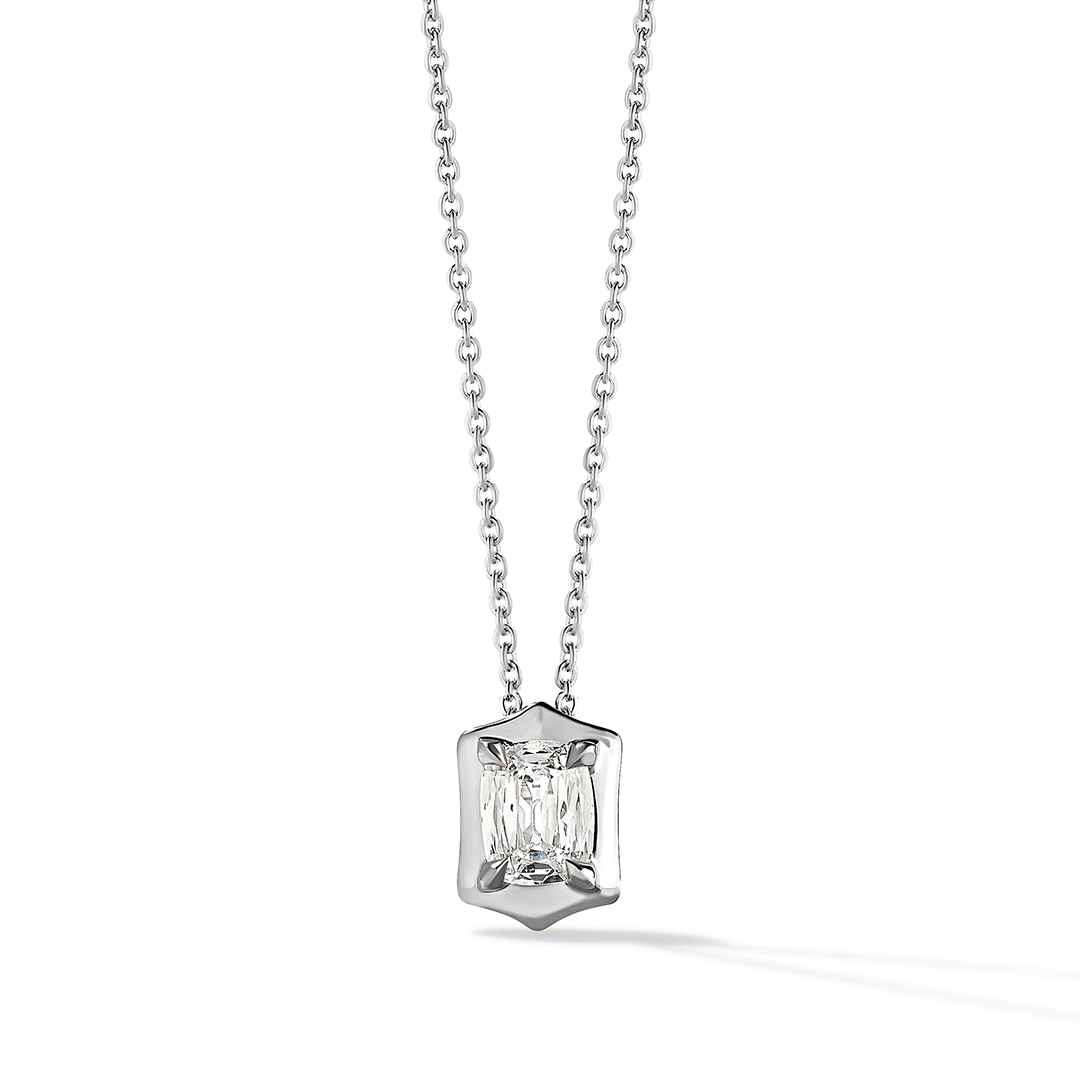 Henri Daussi 18K White Gold Diamond Necklace - 4099