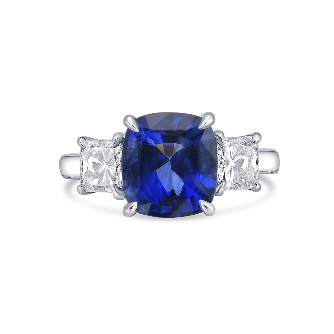 Platinuym Sapphire and Diamond Ring - SP341