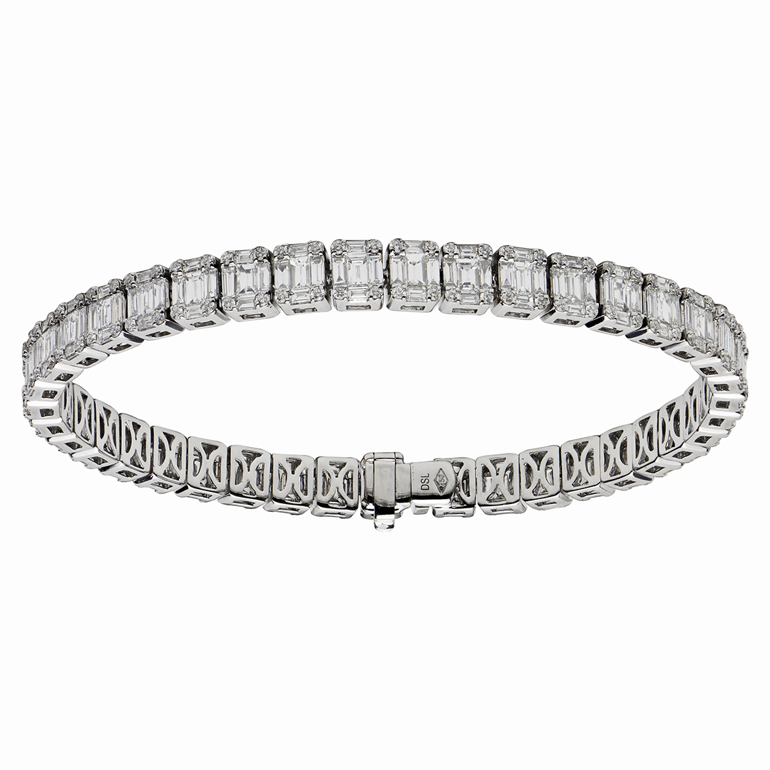 18K White Gold Diamond Tennis Bracelet