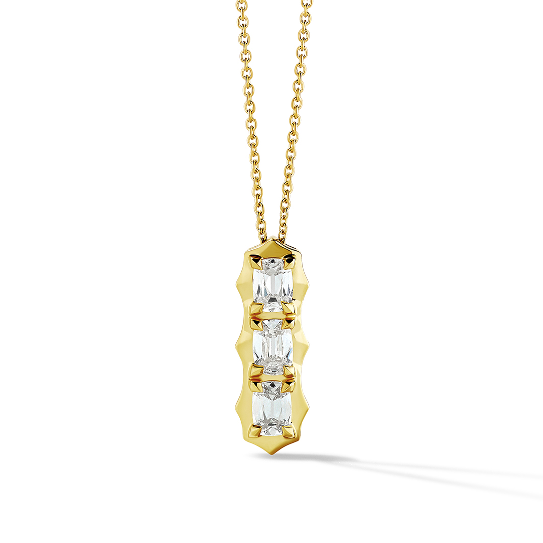 Henri Daussi 18K Yellow Gold Diamond Necklace - 4101
