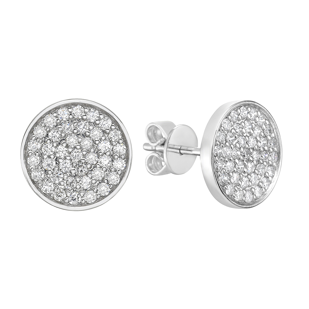 18K White Gold Diamond Earrings